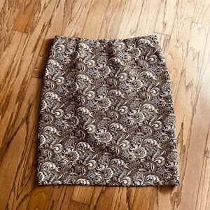 Premise Studio multicolor botanical print pencil skirt size 14, zipper on back